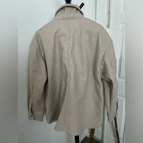 NWOT FREE PEOPLE WE THE FREE Lola Shirt Jacket | Beige/Melange MSRP $168 - Picture 11 of 11